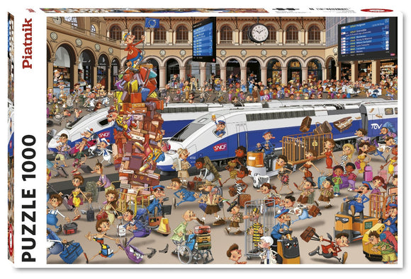 Piatnik | Railway Station- Francois Ruyer | 1000 Pieces | Jigsaw Puzzle