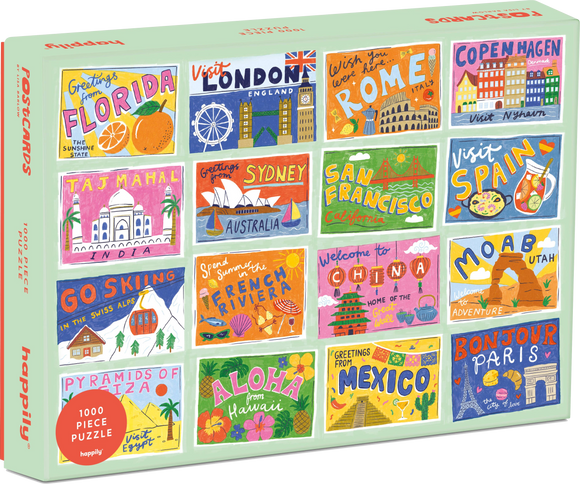 Postcards - Lisa Barlow | Happily | 1000 Pieces | Jigsaw Puzzle