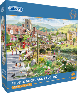 Puddle Ducks & Paddling - Richard Macneil | Gibsons | 500 Pieces | Jigsaw Puzzle
