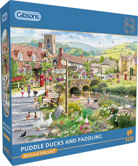 Puddle Ducks & Paddling - Richard Macneil | Gibsons | 500 Pieces | Jigsaw Puzzle