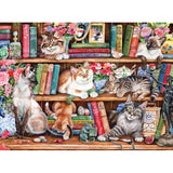 Puss Back In Books - Debbie Cook | Gibsons | 500 XL Pieces | Jigsaw Puzzle