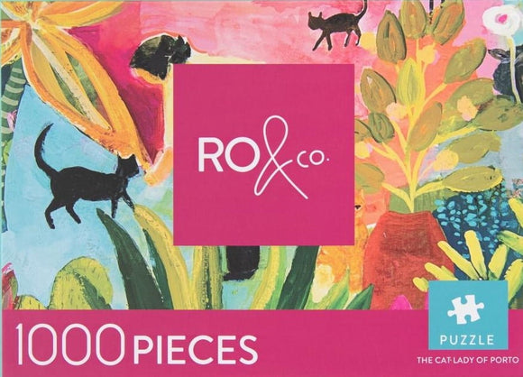 RO&CO | Cat Lady - Tracy Verdugo | 1000 Pieces | Jigsaw Puzzle