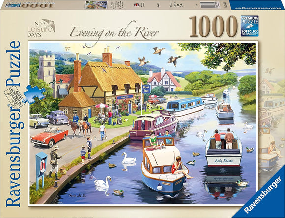 Ravensburger | Evening on The River - Leisure Days No.7 | 1000 Pieces | Jigsaw Puzzle