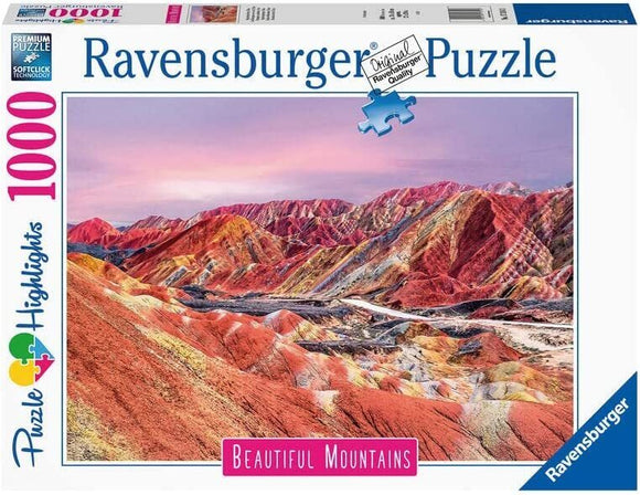 Ravensburger | Rainbow Mountains - China | Beautiful Mountains | 1000 Pieces | Jigsaw Puzzle