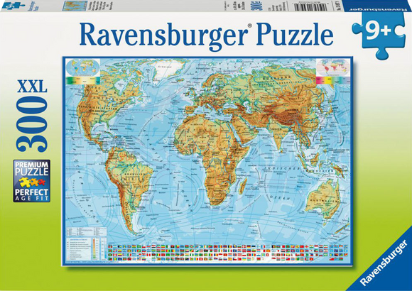Ravensburger | World Political Map | 300 XXL Pieces | Jigsaw Puzzle