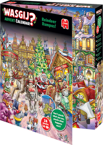 Reindeer Rumpus! - Christmas Advent Calendar | Wasgij? | Jumbo | 24 x 54 Pieces | Jigsaw Puzzle