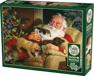 Santa's Quiet Time - Tom Newsom | Cobble Hill | 1000 Pieces | Jigsaw Puzzle