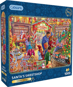 Santa's Sweetshop - Steve Crisp | Gibsons | 1000 Pieces | Jigsaw Puzzle