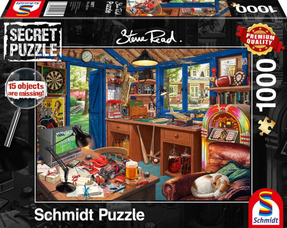 Schmidt | Father's Workshop - Steve Read | Secret Puzzle | 1000 Pieces | Jigsaw Puzzle