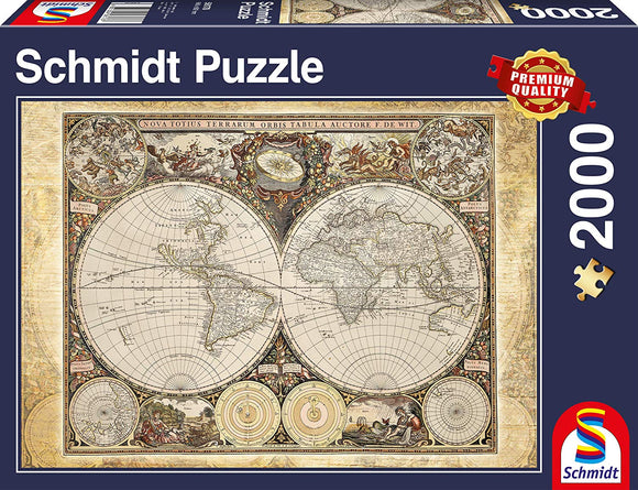 Schmidt | Historical Map Of The World | 2000 Pieces | Jigsaw Puzzle
