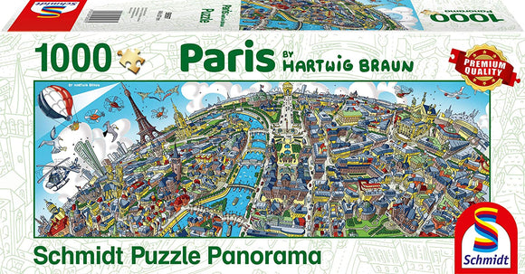Schmidt | Paris - Hartwig Braun | 1000 Pieces | Panorama Jigsaw Puzzle