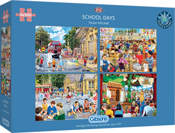 School Days - Trevor Mitchell | Gibsons | 4 X 500 Pieces | Jigsaw Puzzle