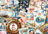 Seashore Sketchbook - Kate Ward Thacker | Cobble Hill | 1000 Pieces | Jigsaw Puzzle