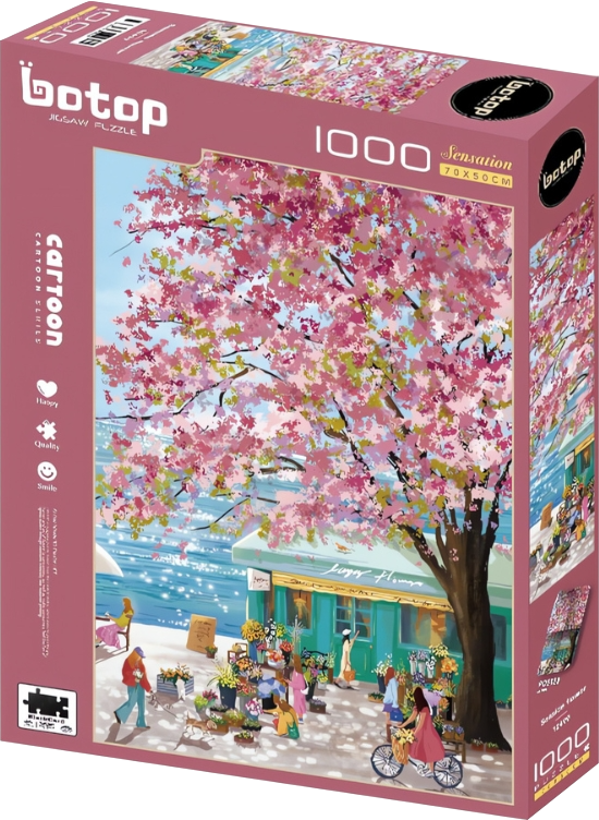 Seaside Flower | Blackcard | Botop | 1000 Pieces | Jigsaw Puzzle
