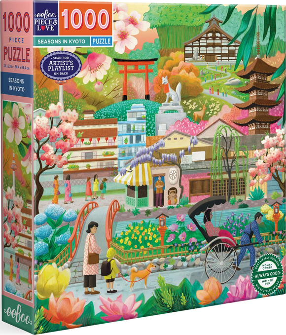 Seasons In Kyoto - Jennifer Potter | Eeboo | 1000 Pieces | Jigsaw Puzzle
