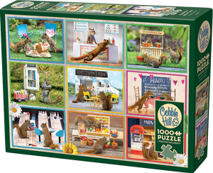 Squirrels Around Town - Nancy Rose | Cobble Hill | 1000 Pieces | Jigsaw Puzzle