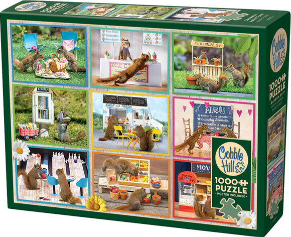 Squirrels Around Town - Nancy Rose | Cobble Hill | 1000 Pieces | Jigsaw Puzzle