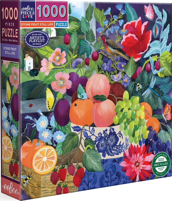 Stone Fruit - Malin Gyllensvaan | Eeboo | 1000 Pieces | Jigsaw Puzzle