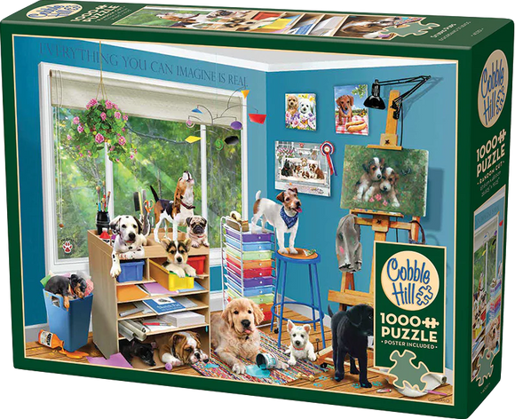 Studio Pups - Robert Giordano | Cobble Hill | 1000 Pieces | Jigsaw Puzzle