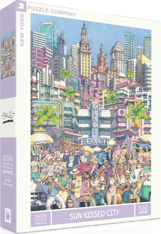 Sun Kissed City - Max Tilse | New York Puzzle Company | 500 Pieces | Jigsaw Puzzle