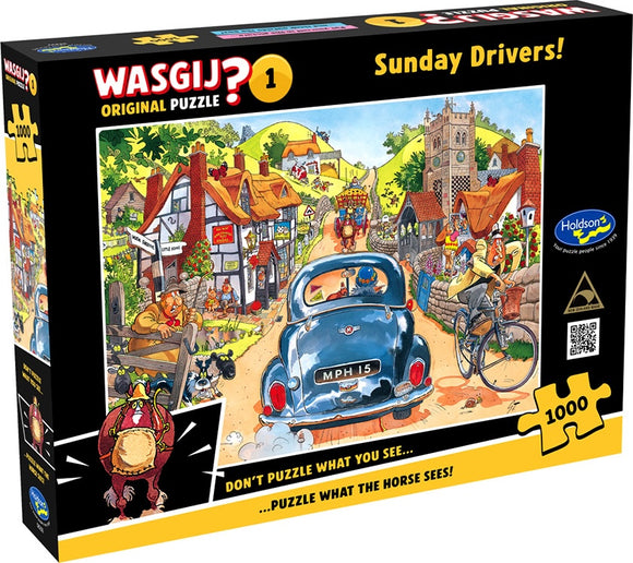 Sunday Drivers! - Original No.1 | Wasgij? Retro | Holdson | 1000 Pieces | Jigsaw Puzzle