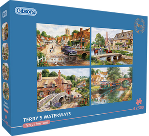 Terry's Waterways - Terry Harrison | Gibsons | 4 X 500 Pieces | Jigsaw Puzzle
