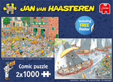 The Cheese Market & Sailboat Race | Jan van Haasteren | Jumbo | 2 X 1000 Pieces | Jigsaw Puzzle