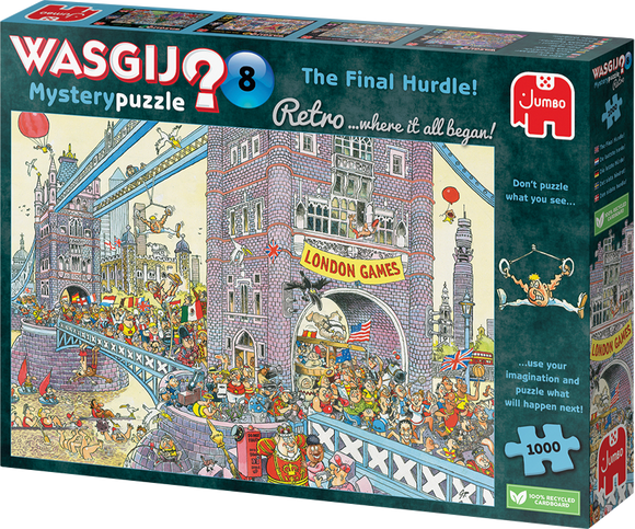 The Final Hurdle! - Mystery No.8 | Wasgij? Retro | Jumbo | 1000 Pieces | Jigsaw Puzzle