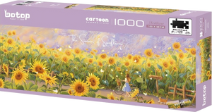 The Summer of Sunflowers | Blackcard | Botop | 1000 Pieces | Panorama Jigsaw Puzzle