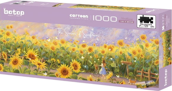 The Summer of Sunflowers | Botop | 1000 Pieces | Panorama Jigsaw Puzzle