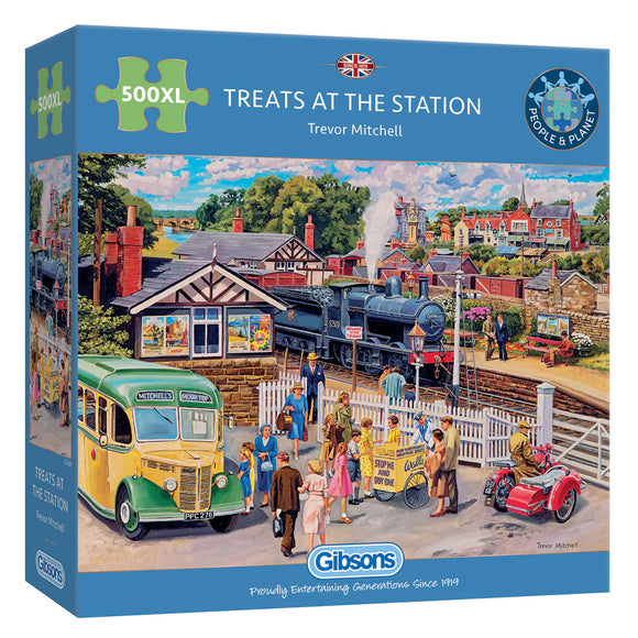 Treats At The Station - Trevor Mitchell | Gibsons | 500 XL Pieces | Jigsaw Puzzle