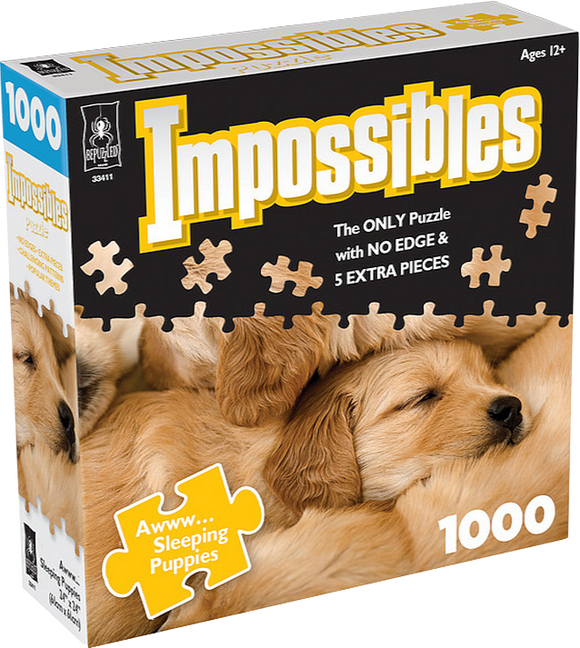 Bepuzzled | Puppies | Impossibles | 1000 Pieces | Jigsaw Puzzle
