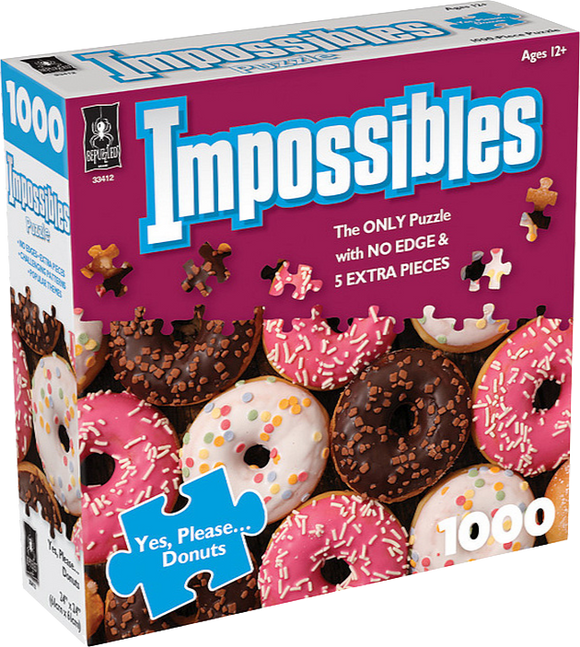 Bepuzzled | Donuts | Impossibles | 1000 Pieces | Jigsaw Puzzle
