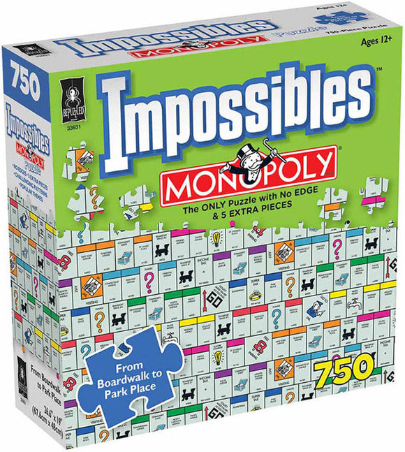 Bepuzzled | Monopoly | Impossibles | 750 Pieces | Jigsaw Puzzle