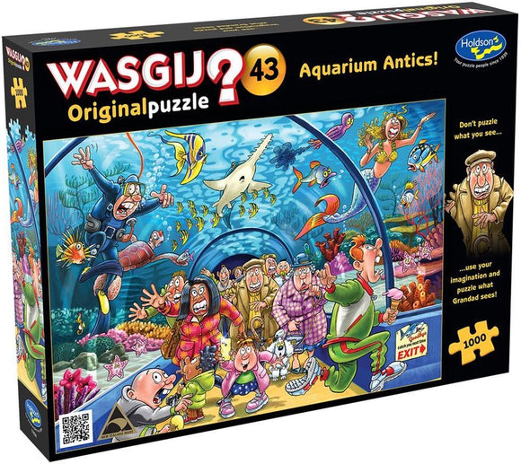 WASGIJ? | Original No.43 - Aquarium Antics! | Holdson | 1000 Pieces | Jigsaw Puzzle