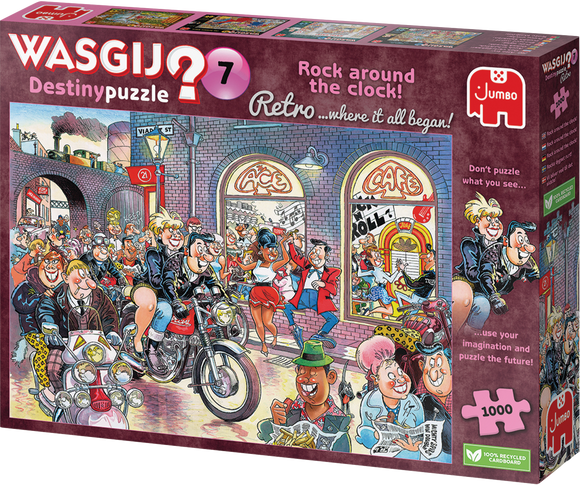 Rock Around The Clock! - Destiny No.7 | Wasgij? Retro | Jumbo | 1000 Pieces | Jigsaw Puzzle