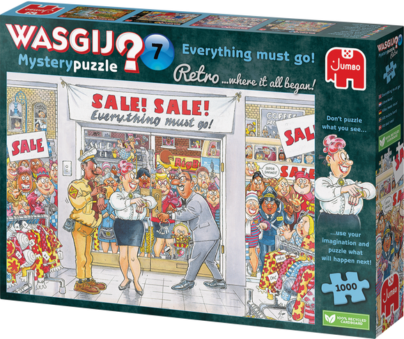WASGIJ? Retro | Mystery No.7 - Everything Must Go! | Jumbo | 1000 Pieces | Jigsaw Puzzle