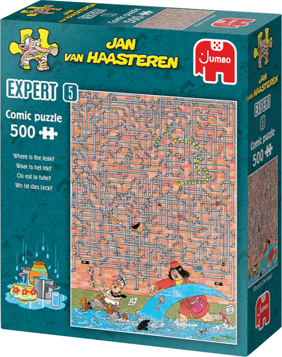 Where Is The Leak? - Jan van Haasteren | Expert 5 | Jumbo | 500 Pieces | Jigsaw Puzzle