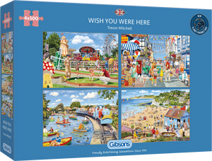 Wish You Were Here - Trevor Mitchell | Gibsons | 4 X 500 Pieces | Jigsaw Puzzle