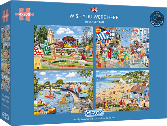 Wish You Were Here - Trevor Mitchell | Gibsons | 4 X 500 Pieces | Jigsaw Puzzle