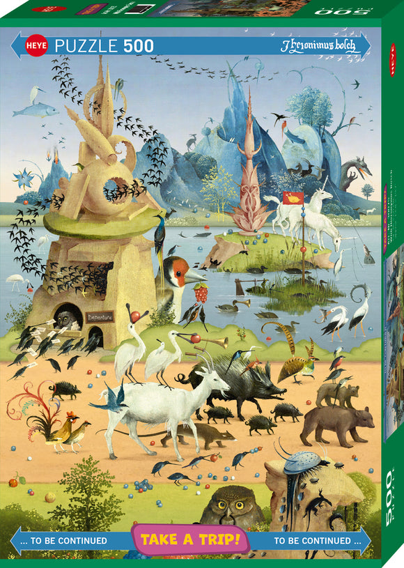 With Hieronymus Bosch - Take A Trip! | Hieronymus Bosch| Heye | 500 Pieces | Jigsaw Puzzle