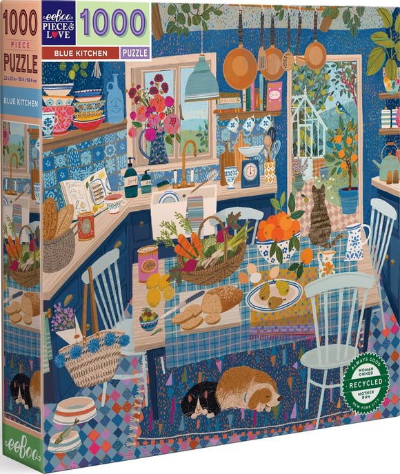 Blue Kitchen - Victoria Ball | Eeboo | 1000 Pieces | Jigsaw Puzzle ...