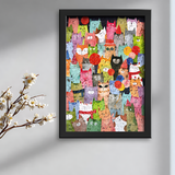 Cat Party | Botop Blackcard | 300 Piece Puzzle | Jigsaw Puzzle - Mystery Matrix