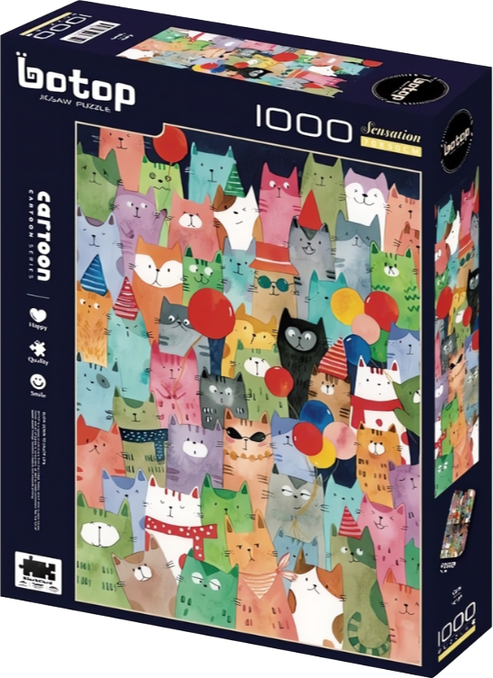 Cats | Botop Blackcard | 1000 Pieces | Jigsaw Puzzle – Puzzles