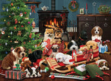 Christmas Puppies - Robert Giordano | Cobble Hill | 500 Pieces | Jigsaw Puzzle - Puzzles +