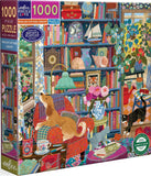 English Cottage Library - Victoria Ball | Eeboo | 1000 Pieces | Jigsaw Puzzle - Puzzles +