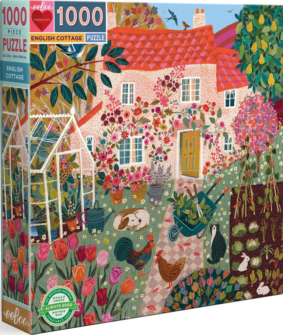 English Cottage - Victoria Ball | Eeboo | 1000 Pieces | Jigsaw Puzzle ...