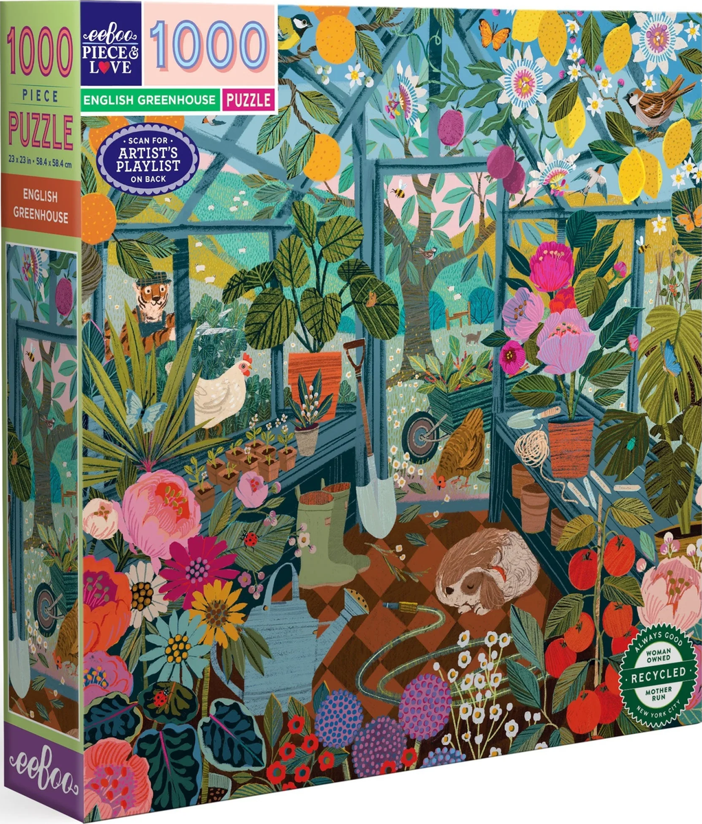English Greenhouse - Victoria Ball | Eeboo | 1000 Pieces | Jigsaw Puzz ...