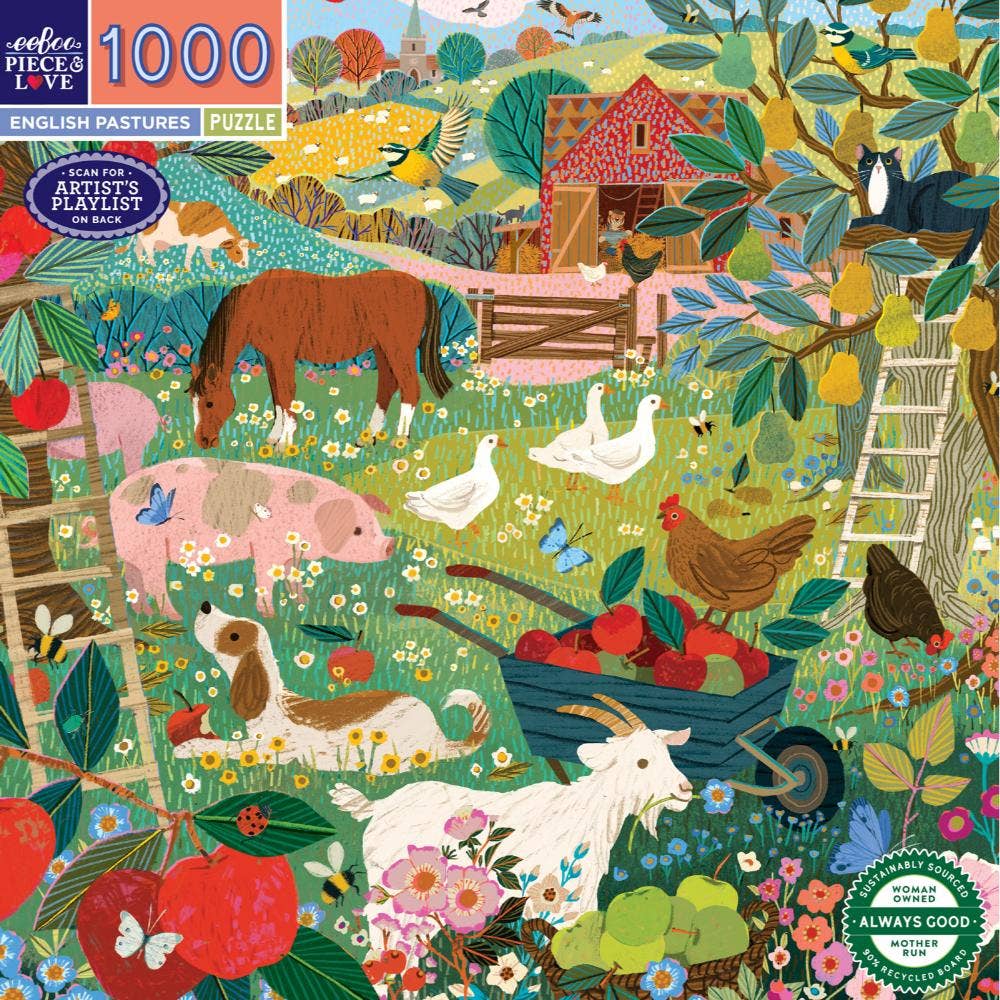 English Pastures - Victoria Ball | Eeboo | 1000 Pieces | Jigsaw Puzzle ...