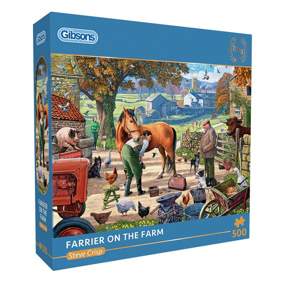 Farrier On The Farm - Steve Crisp | Gibsons | 500 Pieces | Jigsaw Puzz ...